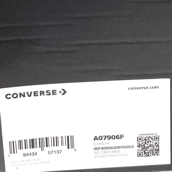 Converse Chuck Taylor High Top Bordeaux Shoes Casual Women Size Sneakers A07906F - Picture 9 of 10